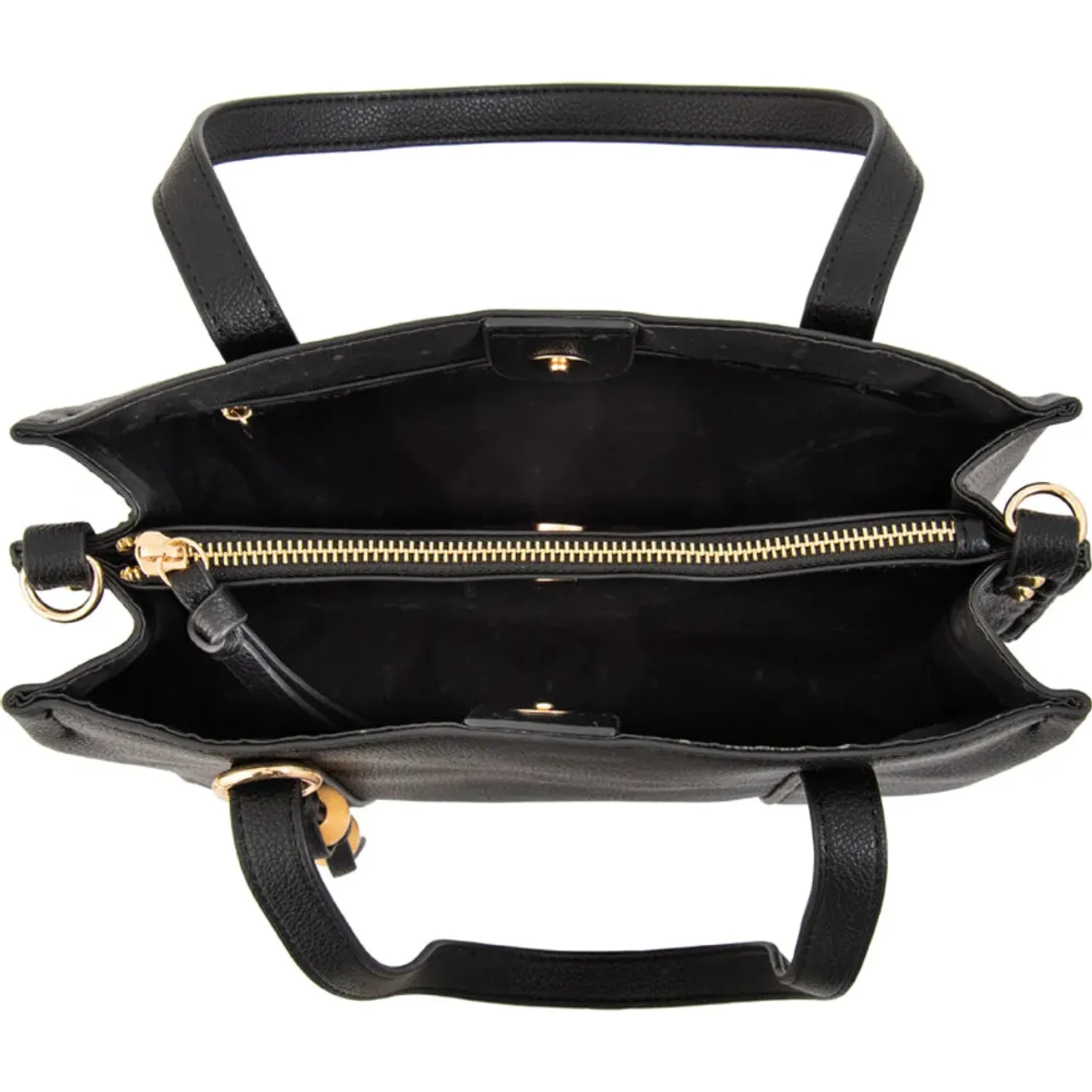 Cartera Amphora Mujer Valeria color negro | Platanitos