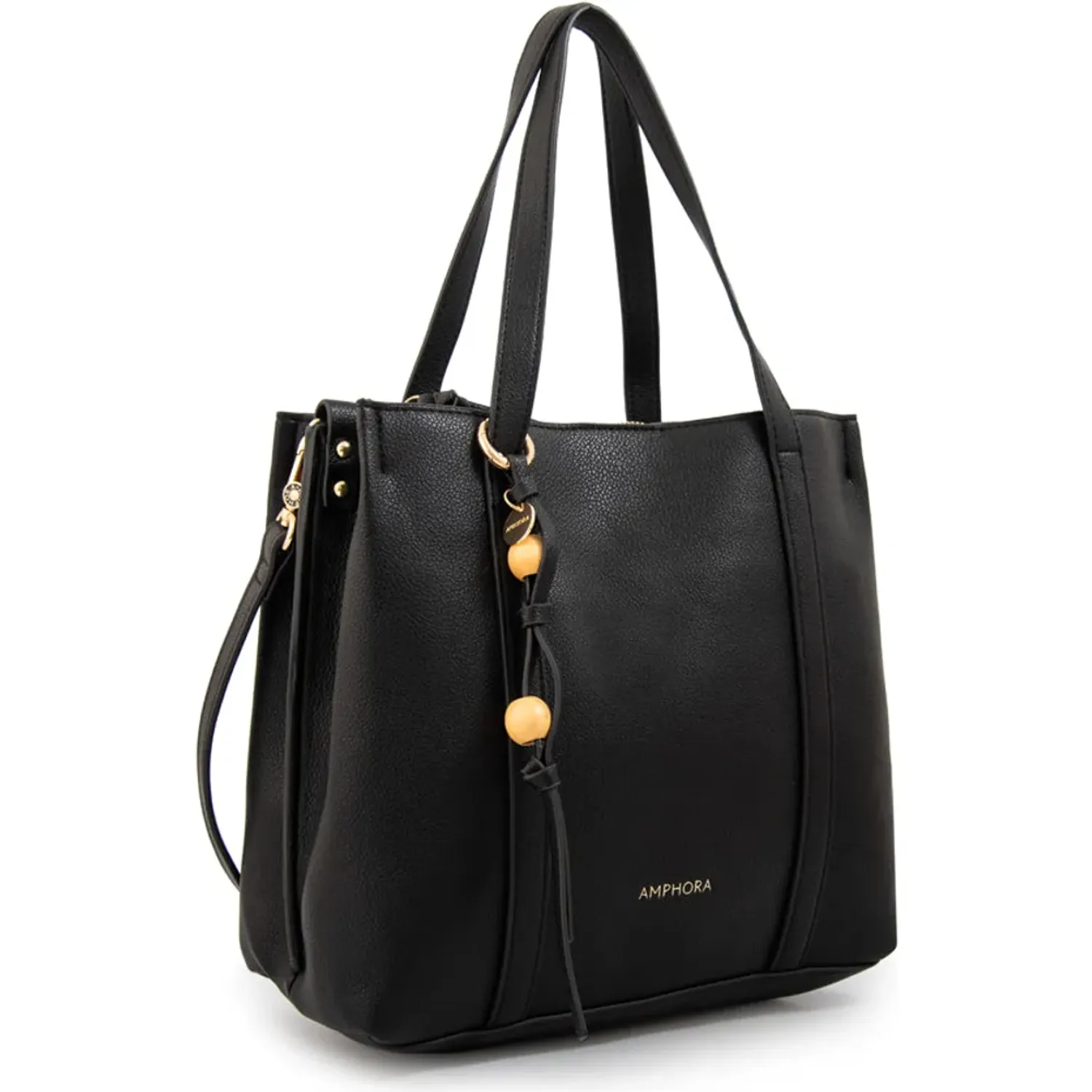 Cartera Amphora Mujer Valeria color negro | Platanitos