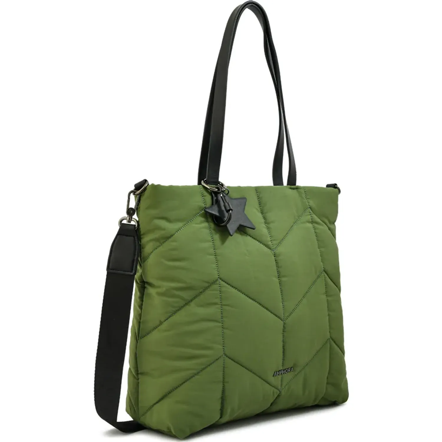 Cartera Amphora Mujer Novak color verde oscuro | Platanitos