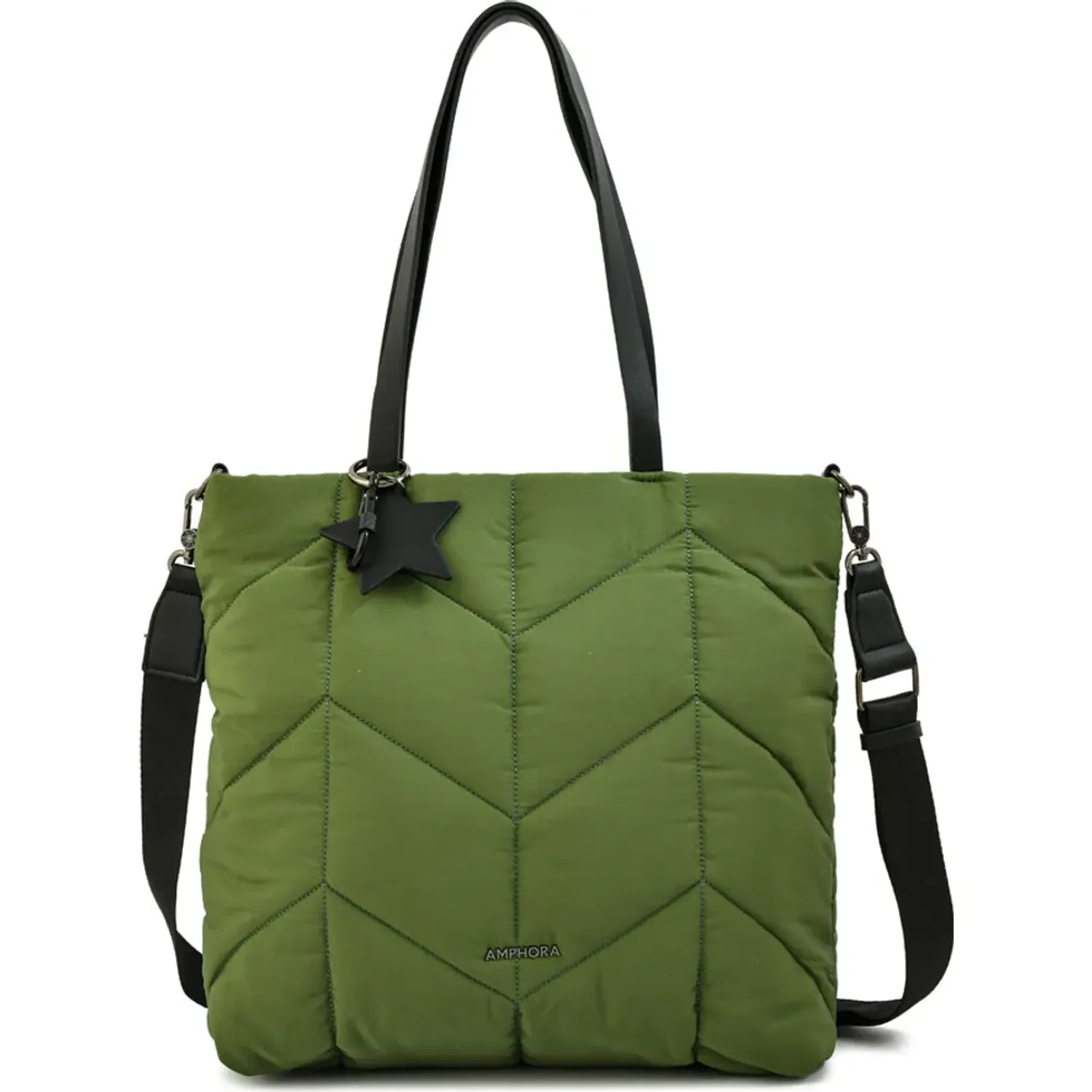 Cartera Amphora Mujer Novak color verde oscuro | Platanitos