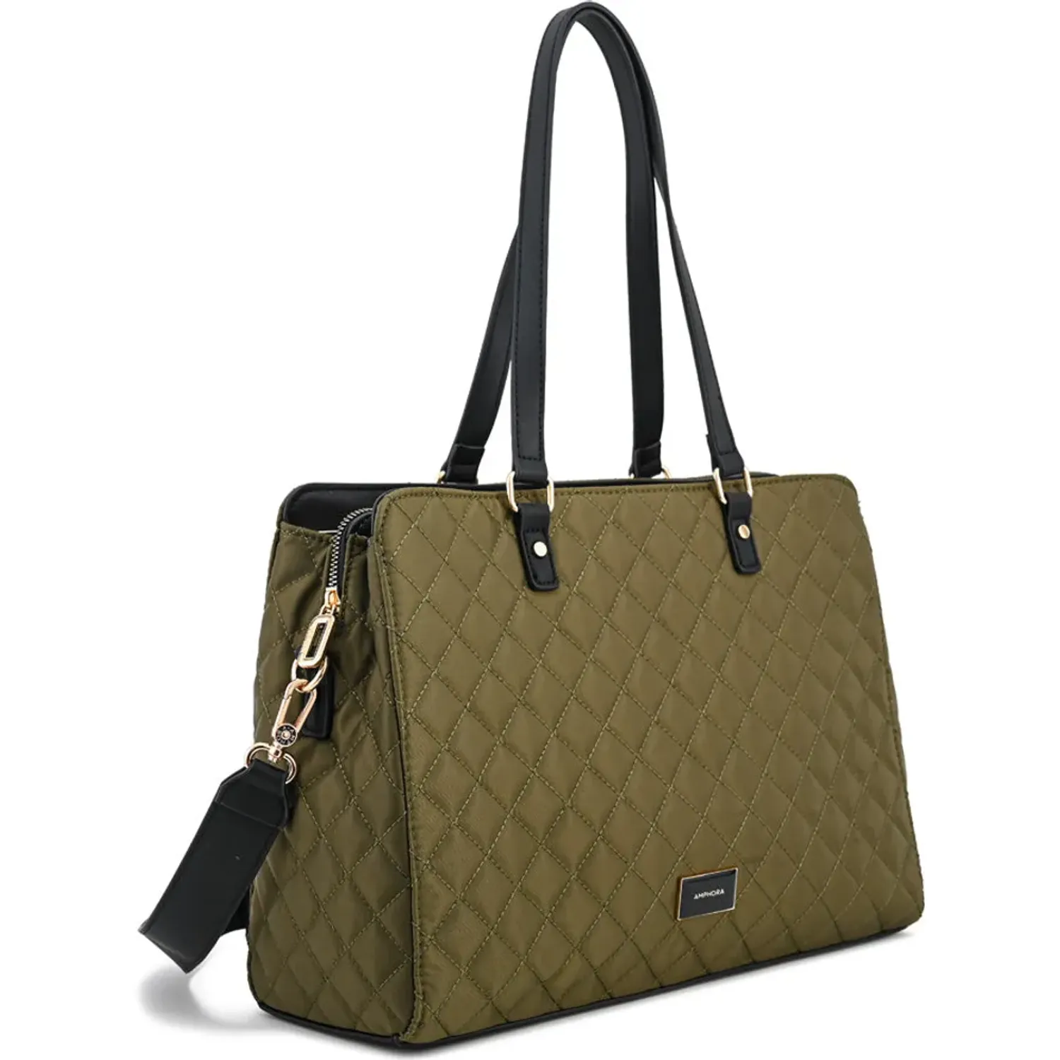 AMPHORA Cartera Amphora Porta Laptop Mujer Bugi color verde oscuro | Platanitos