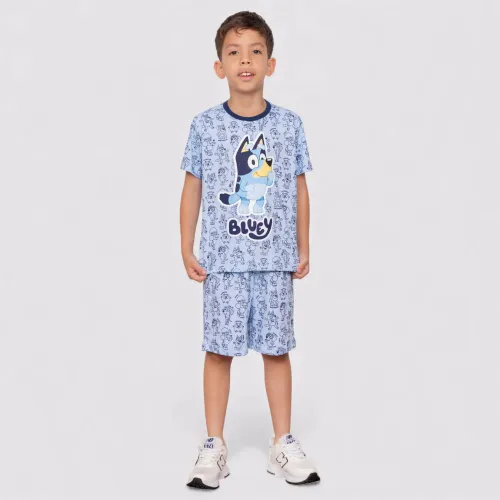 BLUEY Celeste de Niño modelo Pijama Moda Manga Corta + Short Niño Blu-0007 celestes niño 2025121722045749264