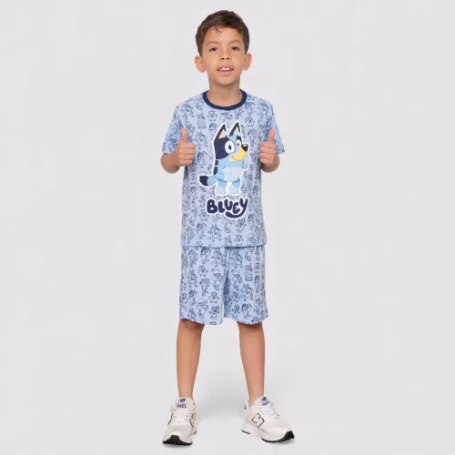 BLUEY Pijama Moda Manga Corta + Short Niño Blu-0007