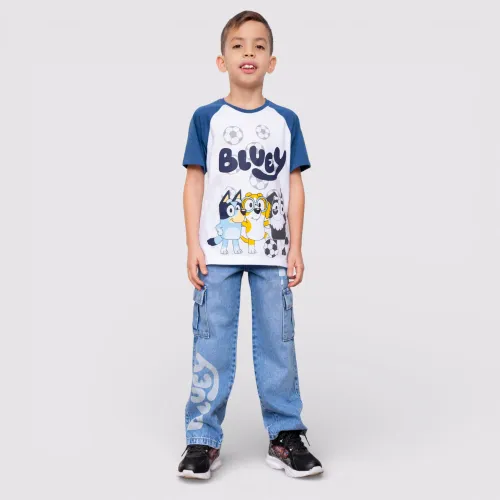 BLUEY Azul de Niño modelo Pantalon Cargo Moda Con Bolsillo Niño Blu-0015 azules niño 2025121722045749270