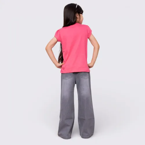 BLUEY Pantalon Moda Tipo Palazzo Niña Blu-0027