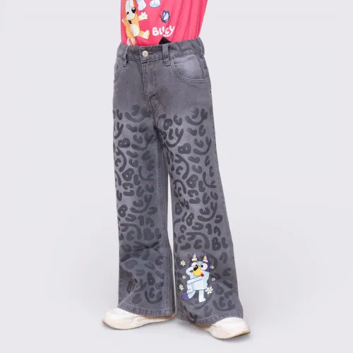 BLUEY Pantalon Moda Tipo Palazzo Niña Blu-0027