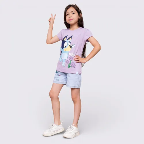 BLUEY Polo Basico Cuello Redondo Manga Corta Niña Blu-0038
