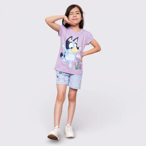 BLUEY Polo Basico Cuello Redondo Manga Corta Niña Blu-0038