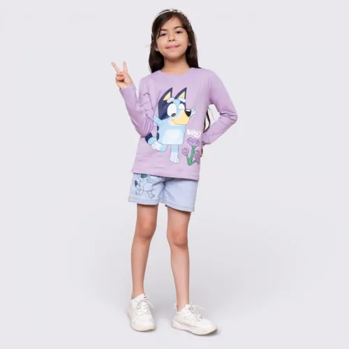 BLUEY Polo Basico Cuello Redondo Manga Larga Niña Blu-0038