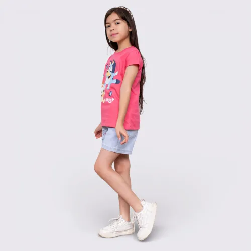 BLUEY Polo Basico Cuello Redondo Manga Corta Niña Blu-0043