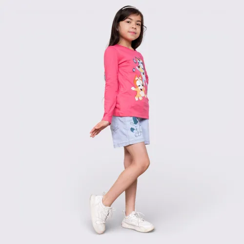 BLUEY Polo Basico Cuello Redondo Manga Larga Niña Blu-0043