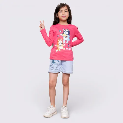 BLUEY Polo Basico Cuello Redondo Manga Larga Niña Blu-0043