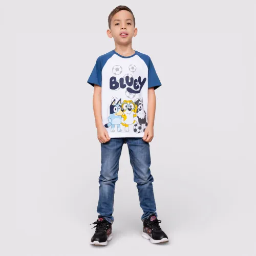 BLUEY Polo Moda Cuello Redondo Manga Corta Niño Blu-0046