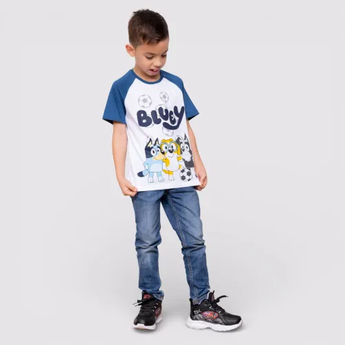 BLUEY Polo Moda Cuello Redondo Manga Corta Niño Blu-0046