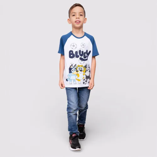 BLUEY Polo Moda Cuello Redondo Manga Corta Niño Blu-0046