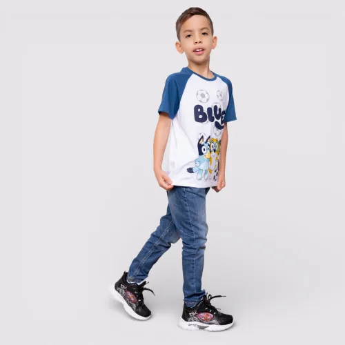 BLUEY Polo Moda Cuello Redondo Manga Corta Niño Blu-0046