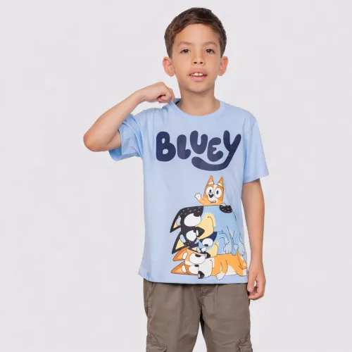 BLUEY Polo Basico Cuello Redondo Manga Corta Niño Blu-0048