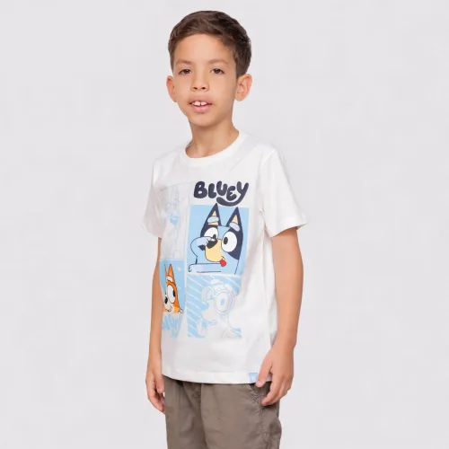 BLUEY Polo Basico Cuello Redondo Manga Corta Niño Blu-0049