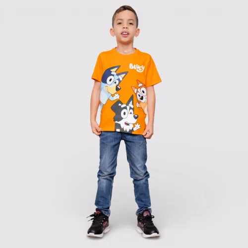 BLUEY Polo Basico Cuello Redondo Manga Corta Niño Blu-0052