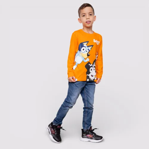 BLUEY Polo Basico Cuello Redondo Manga Larga Niño Blu-0052