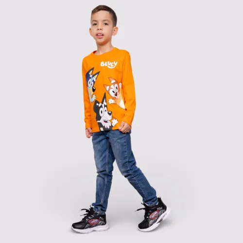 BLUEY Polo Basico Cuello Redondo Manga Larga Niño Blu-0052