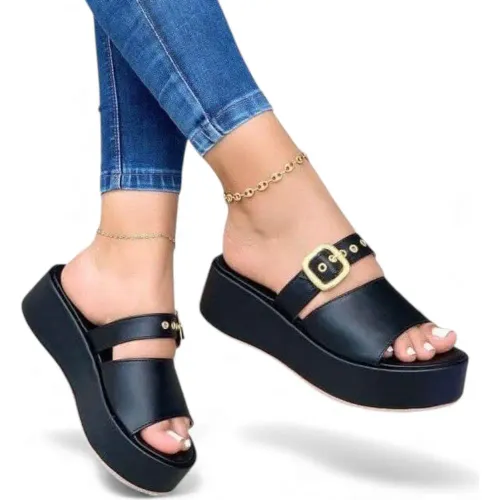 YOMAR Negro de Mujer modelo Sandalia Mujer Yomar Plataforma 4 negros sintéticos mujer 2025121823413718173 Sintético Sintético