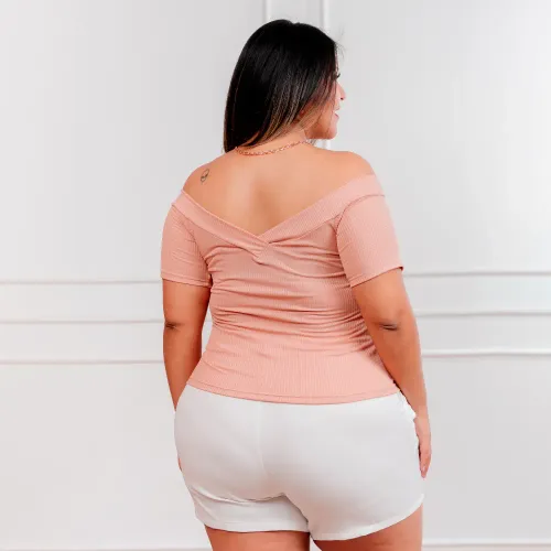  Polo Manga Corta Mujer Indira Acanalada