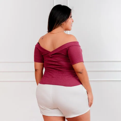  Polo Manga Corta Mujer Indira Acanalada