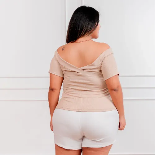  Polo Manga Corta Mujer Indira Acanalada