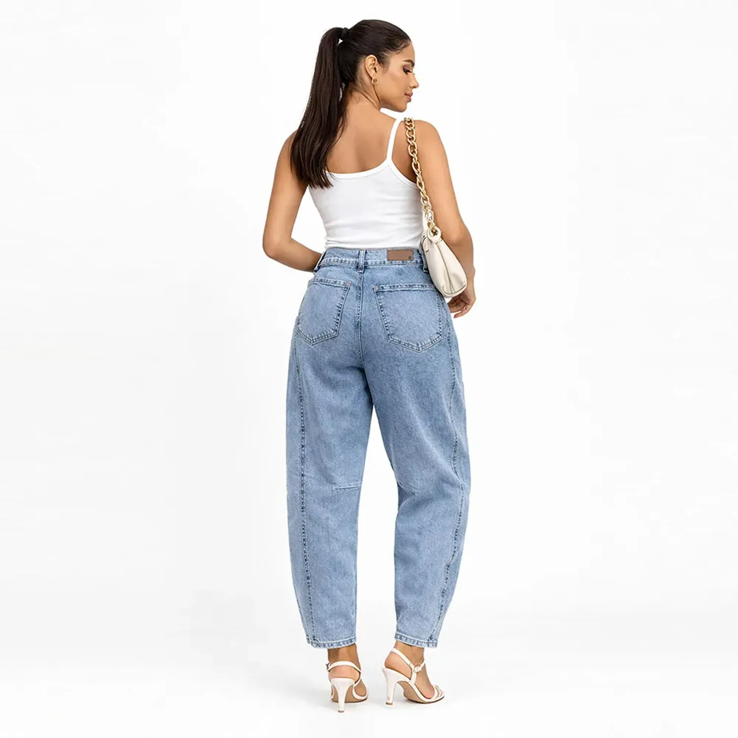COTTONS JEANS Jean Cottons Jeans Balloon Para Mujer Atenea color azul claro | Platanitos