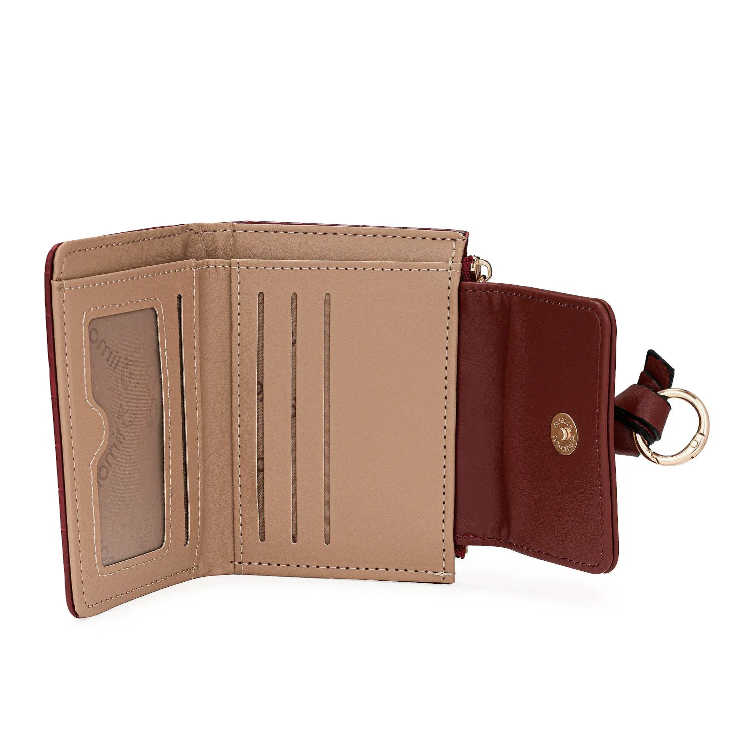 Monedero Limoni Dama Lyris color rojo oscuro | Platanitos