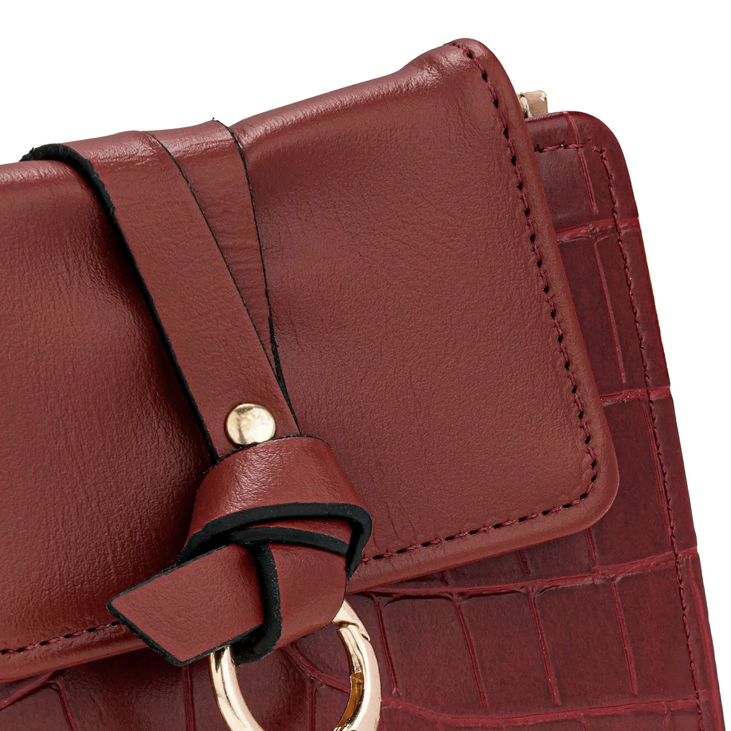 Monedero Limoni Dama Lyris color rojo oscuro | Platanitos