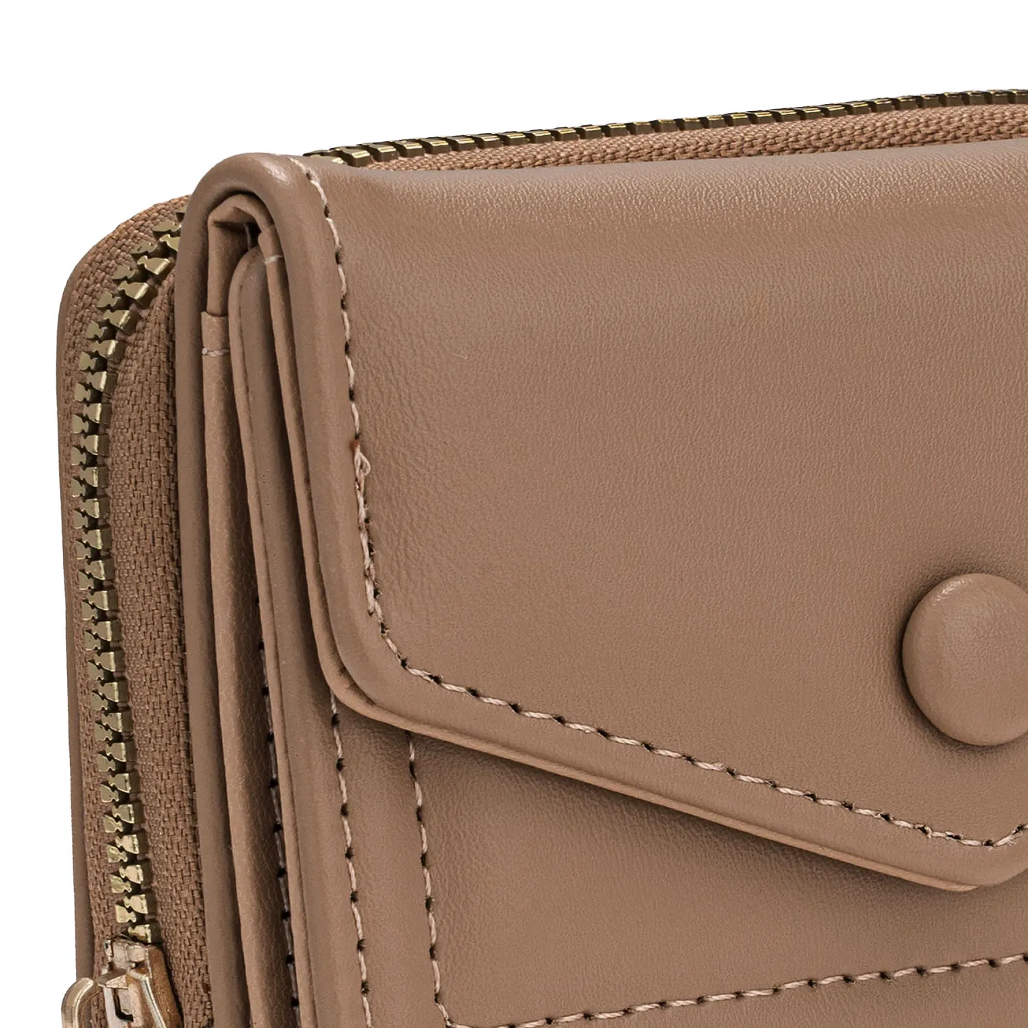 Monedero Limoni Dama Saphira color beige oscuro | Platanitos