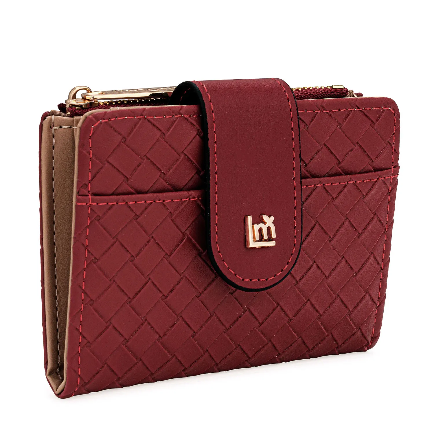 Monedero Limoni Dama Arvella color rojo oscuro | Platanitos
