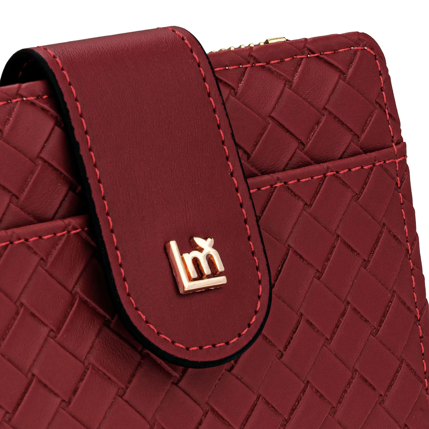 Monedero Limoni Dama Arvella color rojo oscuro | Platanitos