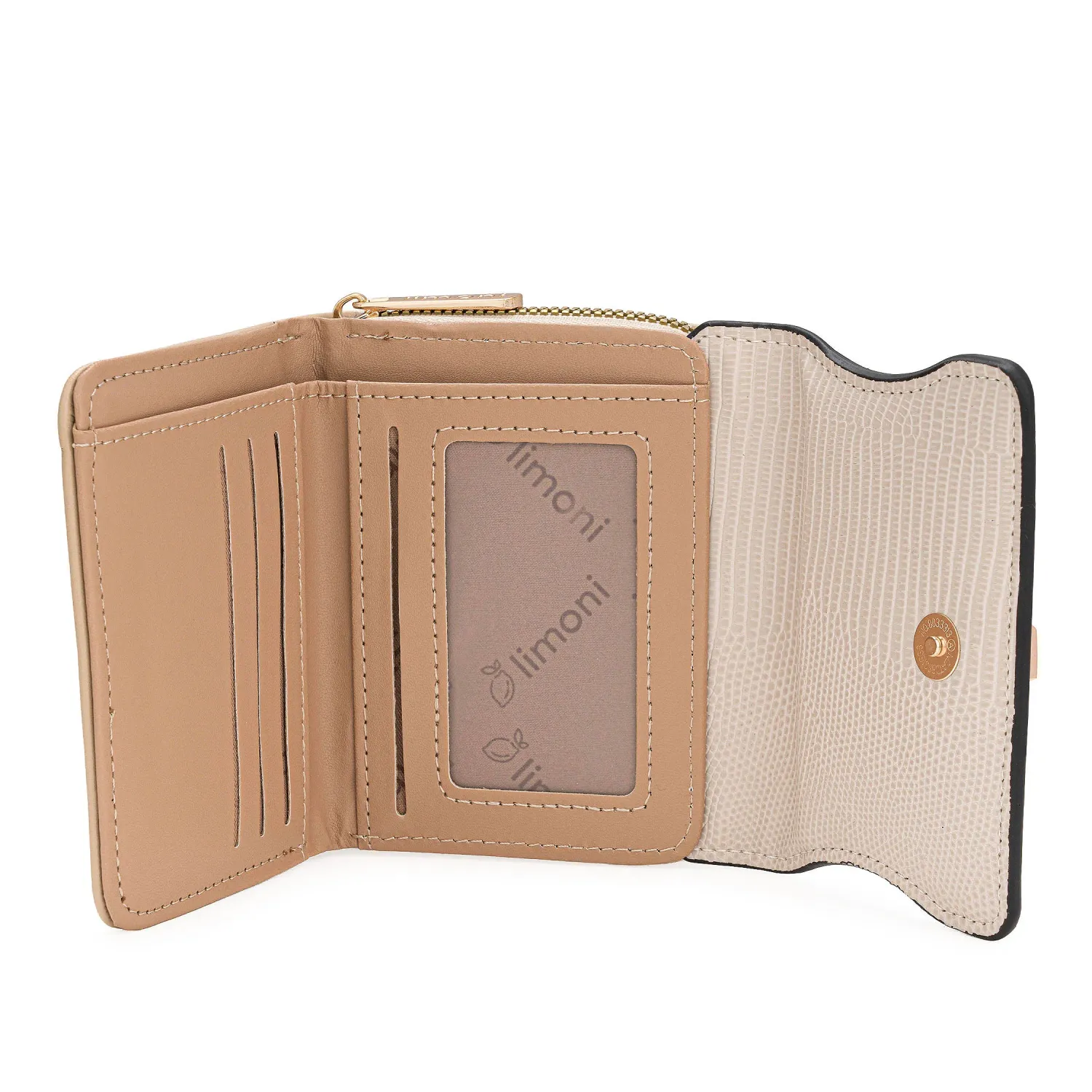 Monedero Limoni Dama Rosalia color beige | Platanitos