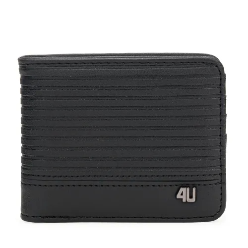 Billetera Just4U Caballero Lucas color negro | Platanitos