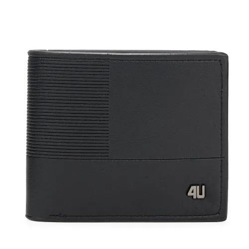 Billetera Just4U Caballero Carlos color negro | Platanitos