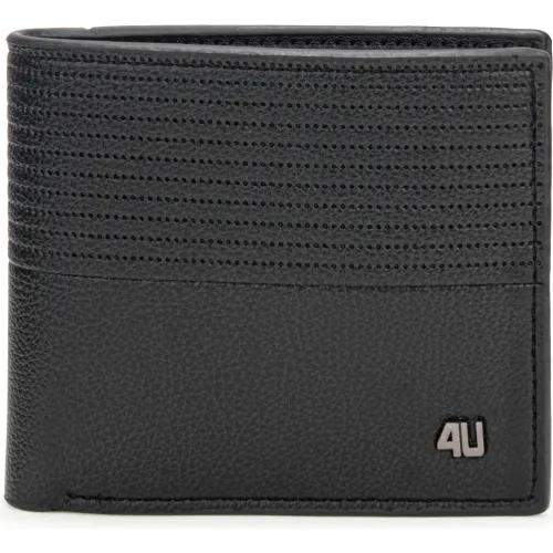 Billetera Just4U Caballero Angel color negro | Platanitos