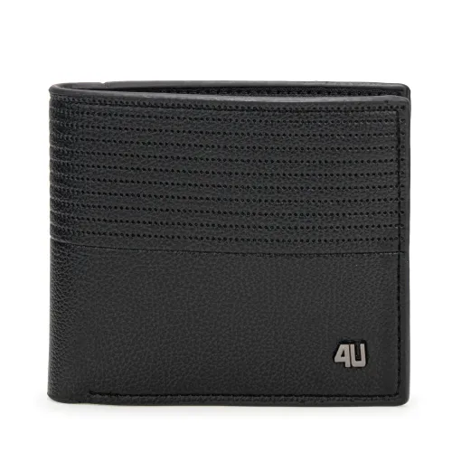 Billetera Just4U Caballero Angel color negro | Platanitos