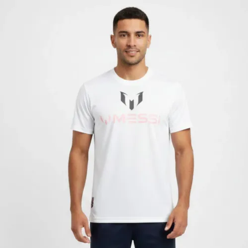 MESSI Blanco de Hombre / Mujer modelo Polo Manga Corta Unisex Basic Messi Centric Msm0008usj blancos negros hombre 2025122617111577178