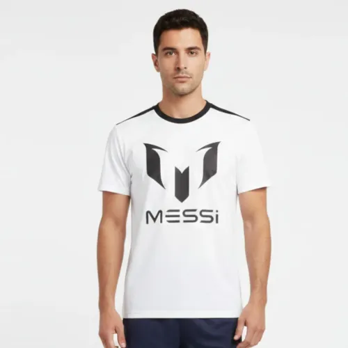 MESSI Blanco de Hombre / Mujer modelo Polo Manga Corta Unisex Moda Messi Centric Mmn0125us blancos negros hombre 2025122617111577286