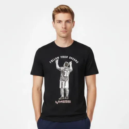 MESSI Negro de Hombre / Mujer modelo Polo Manga Corta Unisex Moda Messi Centric Mmn0039usp negros blancos hombre 2025122617111577354