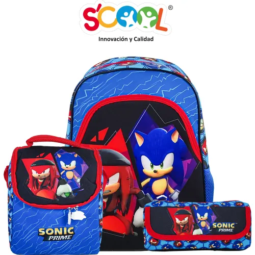 Scool Set Mochila Niño Ranger Sonic