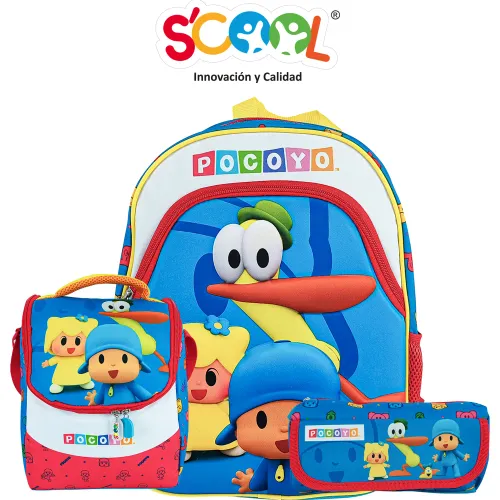 Scool Set Mochila Niño Ranger Pocoyo
