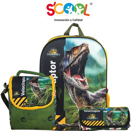Scool Set Mochila Niño Ranger Jurassic