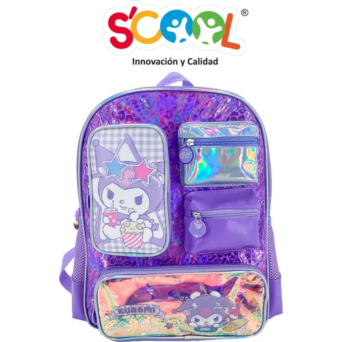 Scool Set Escolar Mochila Niña Magic Kawaii Kuromi