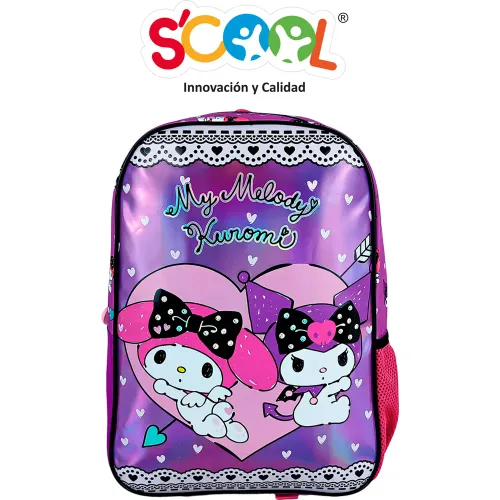 Scool Set Mochila Niña Kombat My Melody & Kuromi