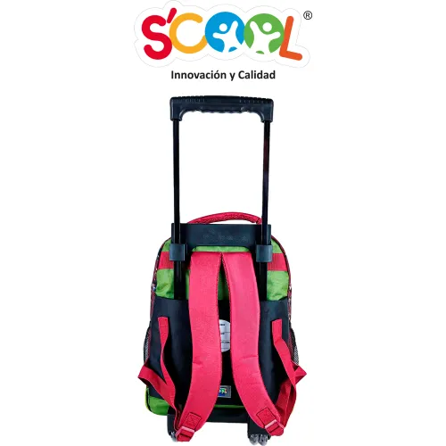 Scool Set Escolar Mochila Con Ruedas Niño Magic 3d Minecraft