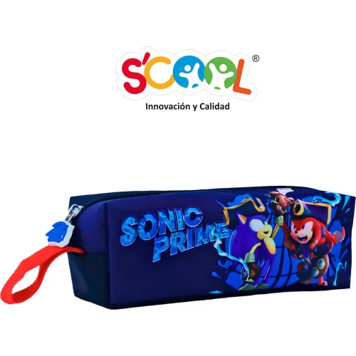 Scool Set Escolar Mochila Con Ruedas Niño Kombat Sonic